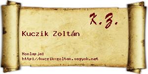 Kuczik Zoltán névjegykártya