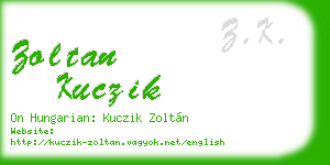 zoltan kuczik business card